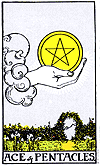 [picture of Ace of Pentacles]